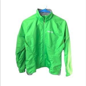 Women’s Marmot Light-Weight Nylon Full-Zip Running Jacket/Windbreaker in green